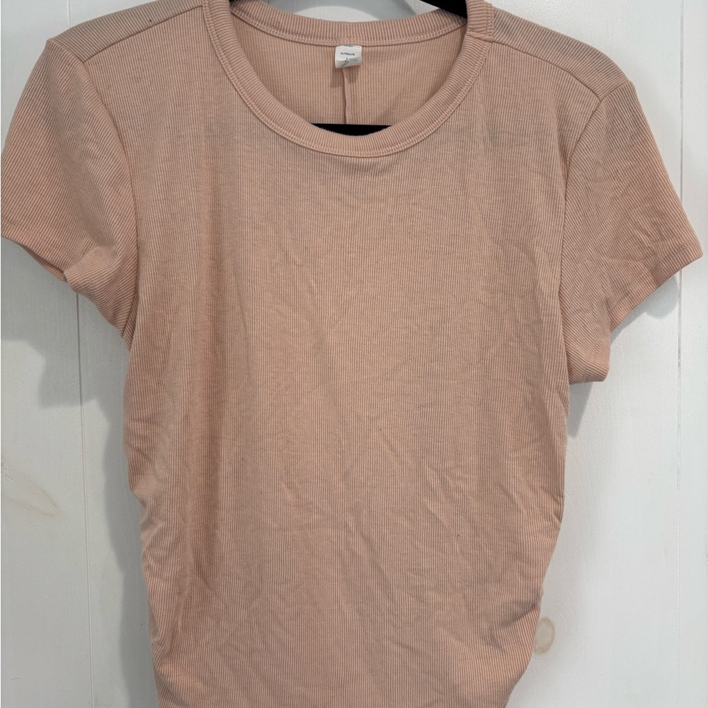 Women's Tan Ribbed Top